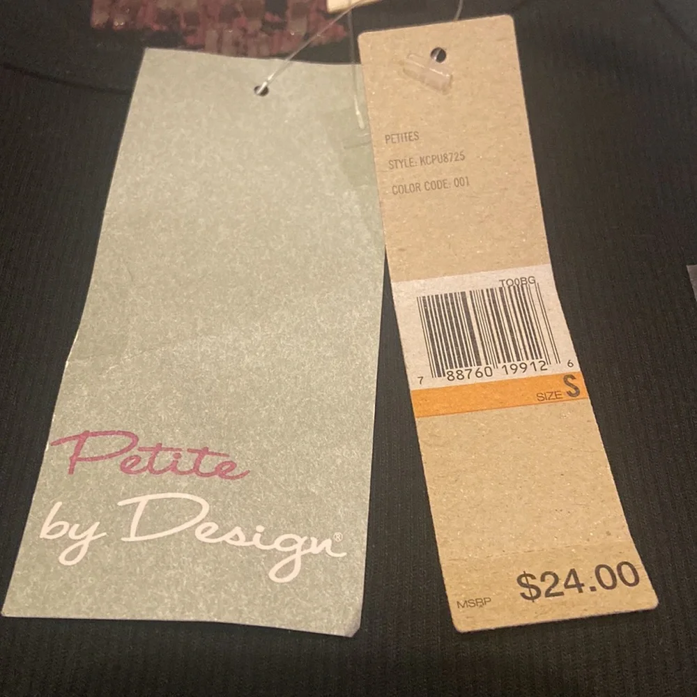 NWT DKNY Black Tank Top Size Small Petite - Picture 3 of 7